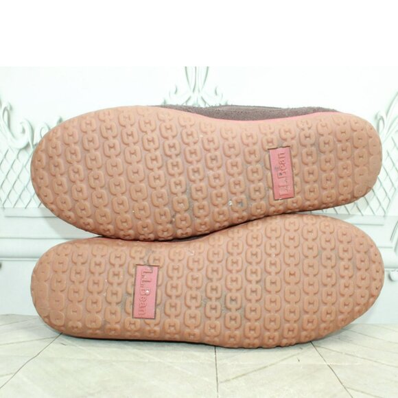 LL Bean Mountain Dark Brown Suede Water Resistant Non Slip Slippers Size 11 M - Picture 8 of 9